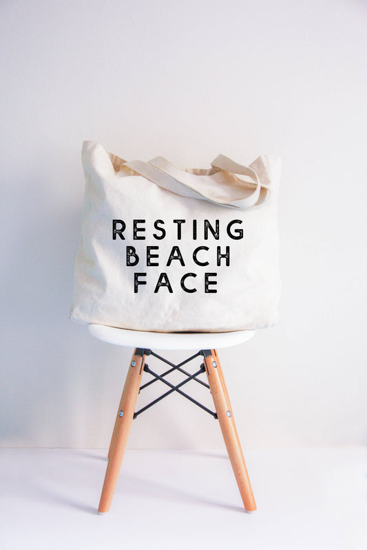 Resting Beach Face Tote Bag 2 SIZES: L